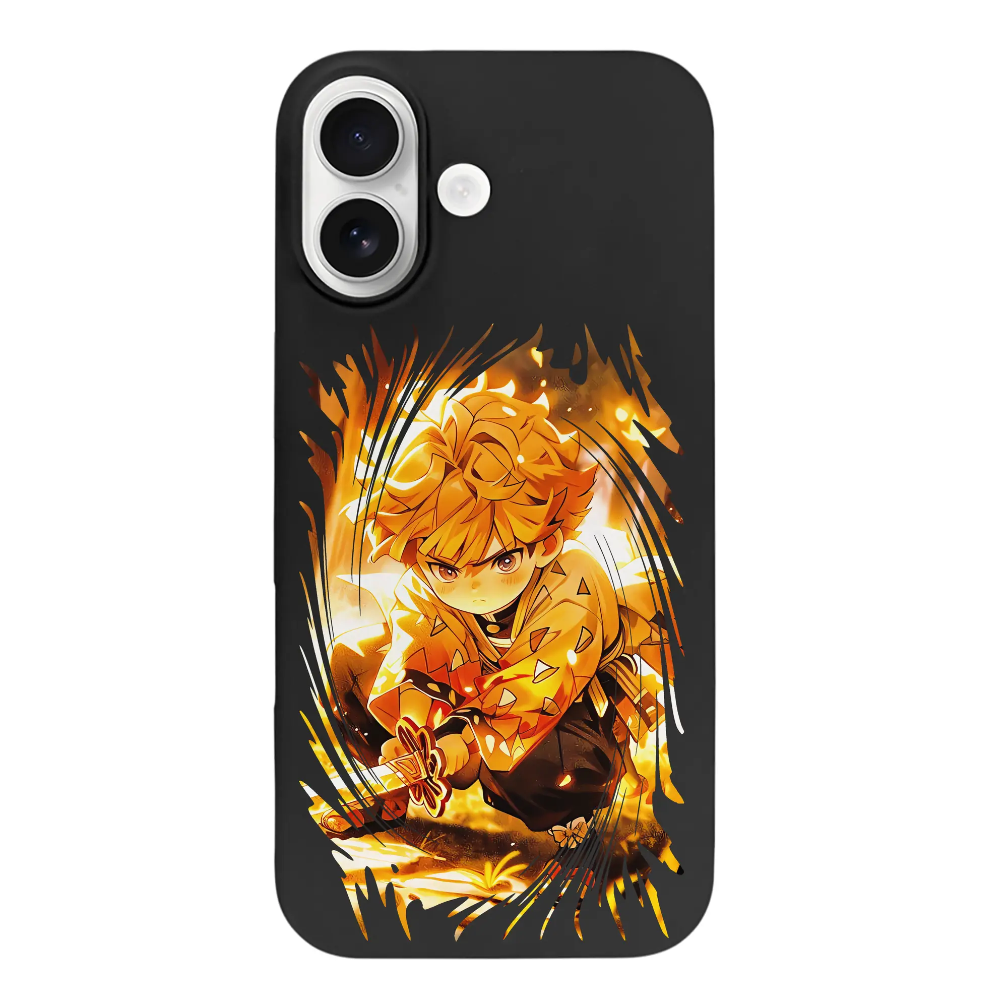 鬼滅の刃 グッズ,我妻 善逸 - iPhone 17 シリーズ シリコンケース 薄型 耐衝撃 指紋防止 ソフトタッチカバー 精密フィット 傷防止 保護ケース iPhone 17/17 Air/17 Pro/17 Pro Max 対応